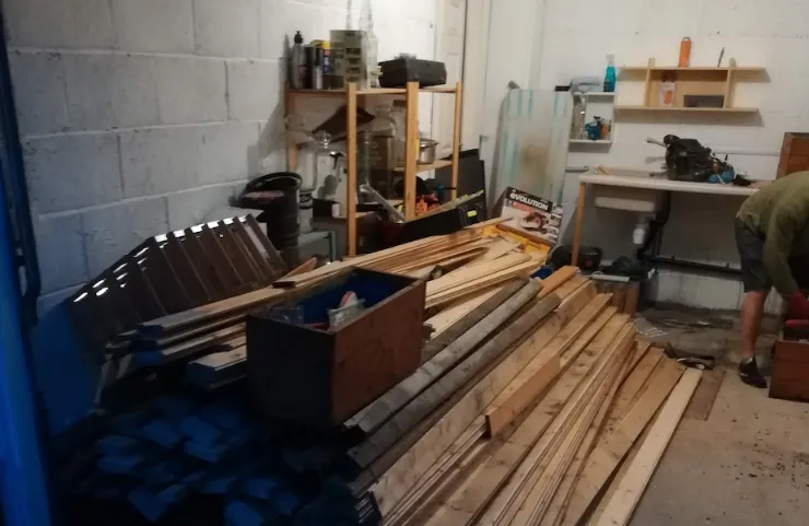 Garage before garage clearance service done by clearance experts